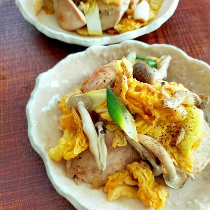 鶏肉と白菜のりんご生姜炒め♩